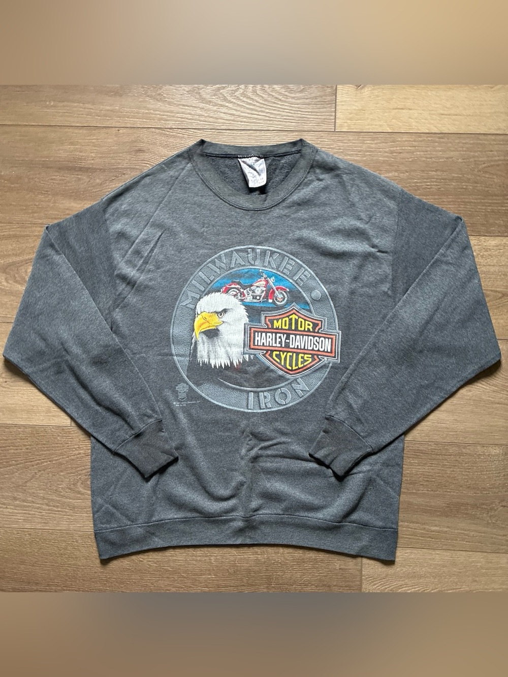 1980's Harley Davidson Faded Crewneck
